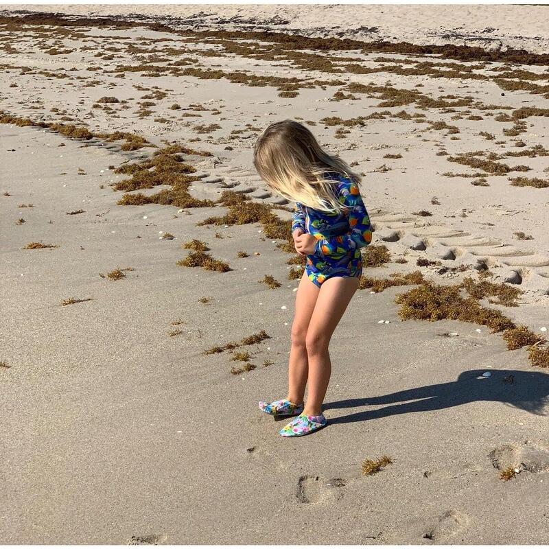 Chausson intérieur, plage ou piscine - Ananas - enfant - unisexe