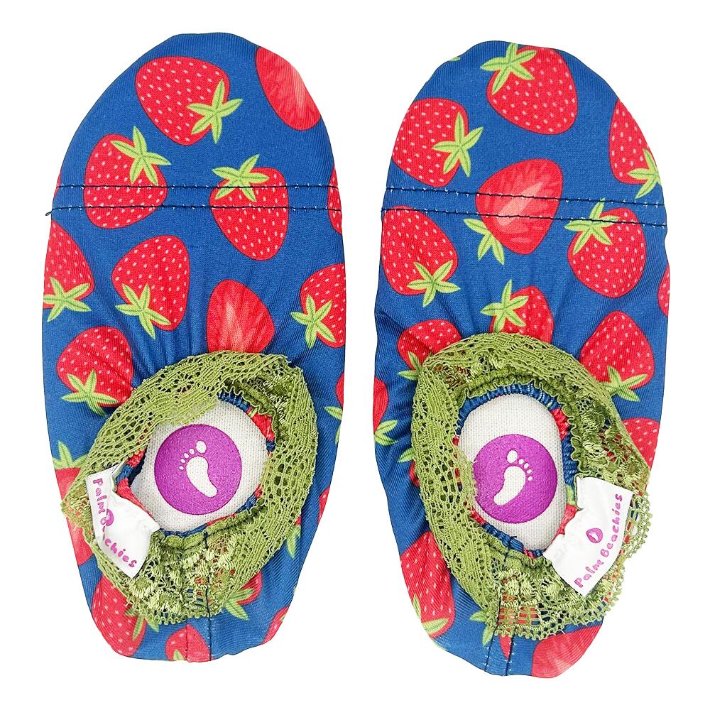 Palm Beachies - Chaussons Intérieur, Plage, Piscine, Aquatique - Fraises - Enfant - Aquashoes - Bleu|rose|rouge - Decathlon