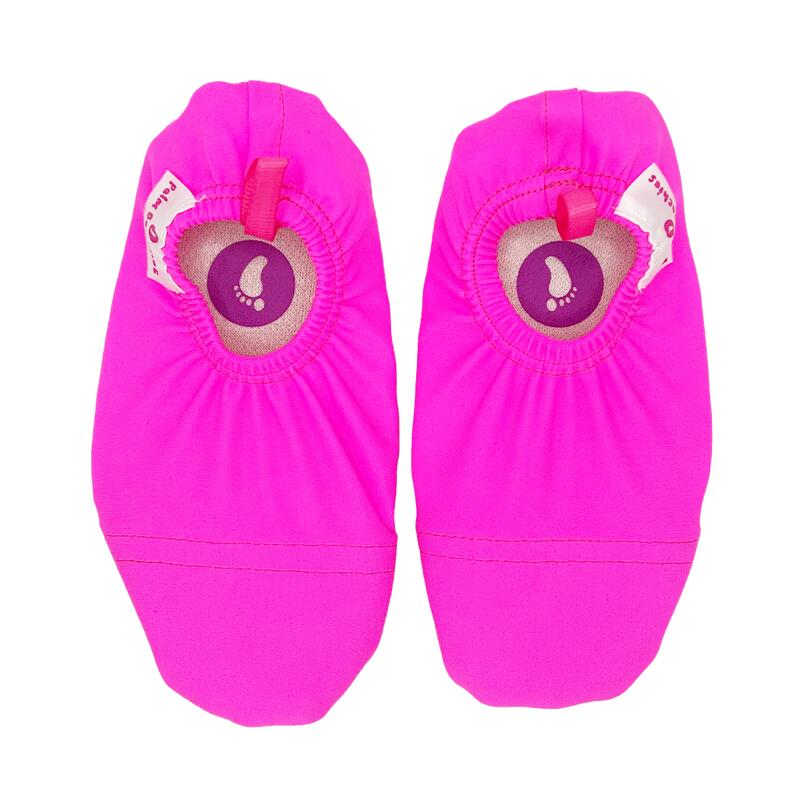 Chaussons intérieur, plage ou piscine - enfant - rose fluo