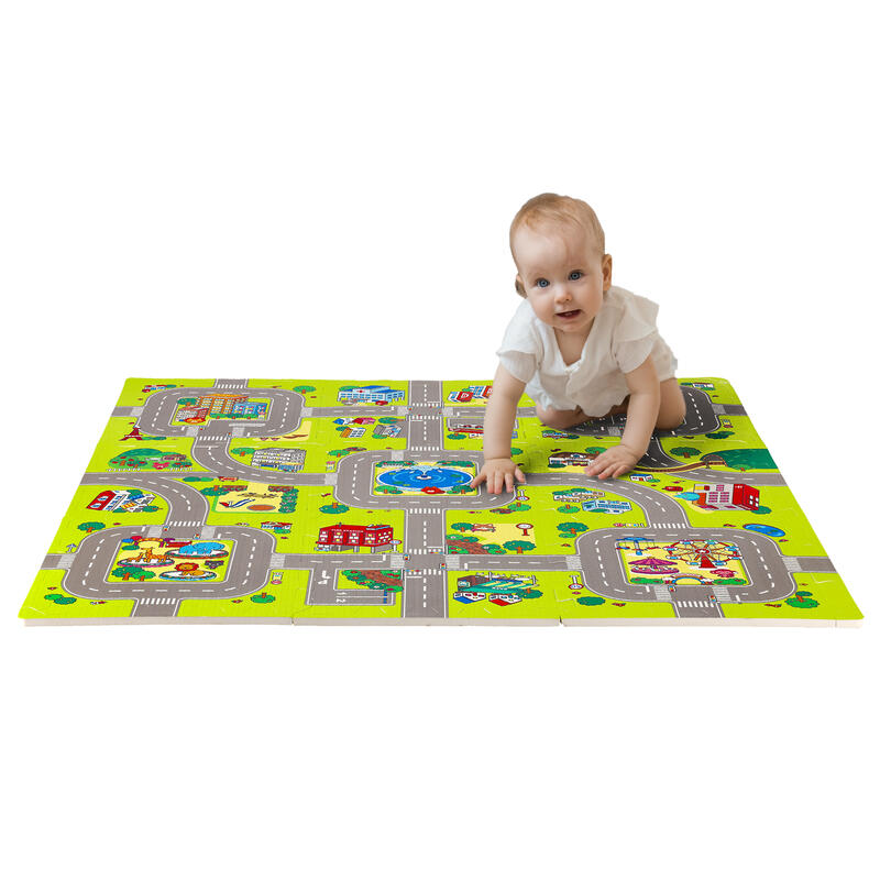 Tapis de puzzle pour enfants voitures 9 pièces MD02 10mm Nils Fun