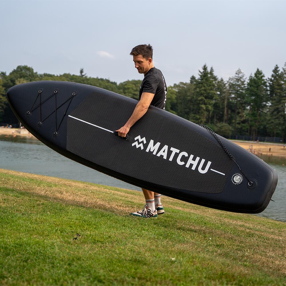 Stand Up Paddle Holz Mandala - SUP Board - Aufblasbares Surfbrett 320x81x15 cm 3/7