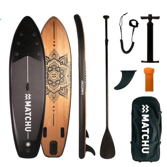 Aufblasbares Stand Up Paddle - SUP Board Wood Mandala - Surfbrett Second Chance