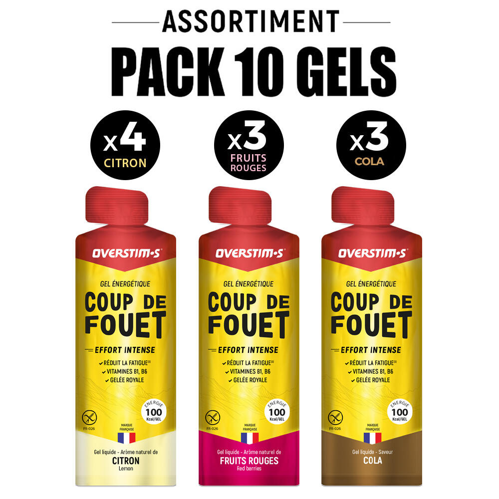 Overstim.s - Gel Énergie Instantanée Coup De Fouet - Assortiment - 10x34g - Gel Énergétique - 340 G - Decathlon