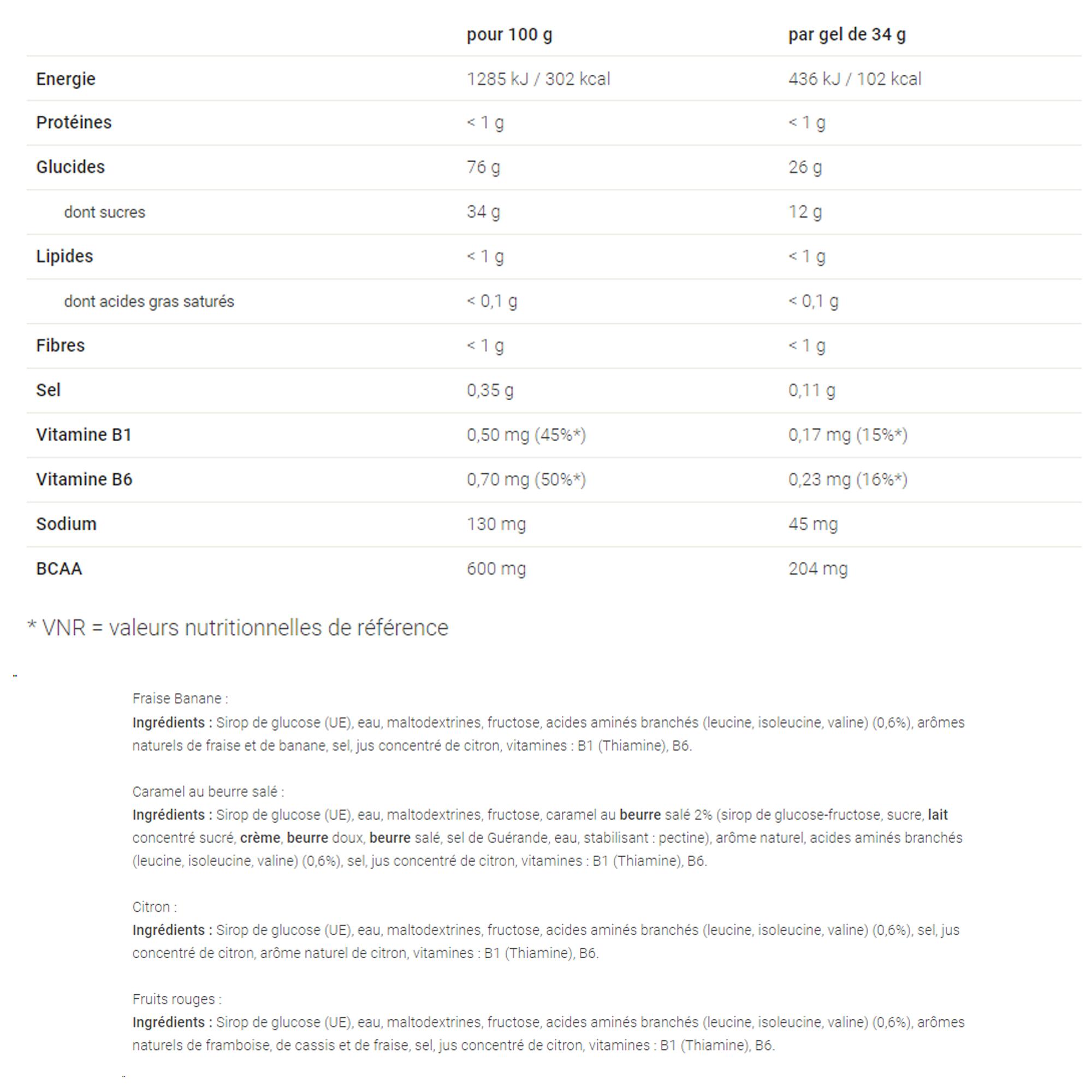 Gel énergétique endurance Energix - Assortiment - 10x34g 7/7