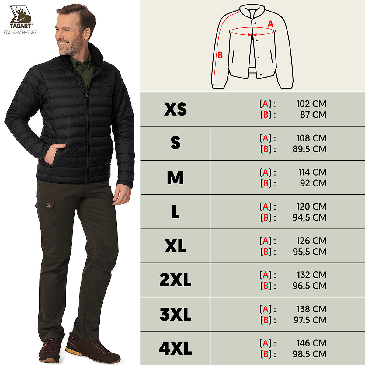 La veste en duvet Tagart Wave 4 de couleur black pour hommes 2/5
