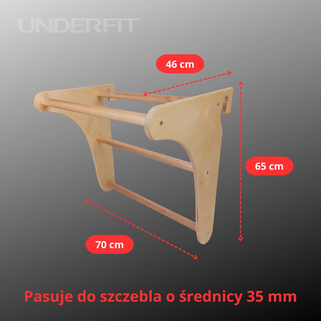 Drążek do podciągania na drabince gimnastycznej UNDERFIT 4/6