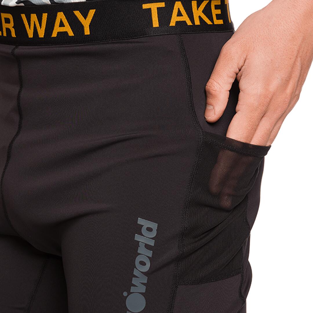 Mallas cortas de Trail Running para Hombre Trangoworld Bocharz Negro/Negro 7/7