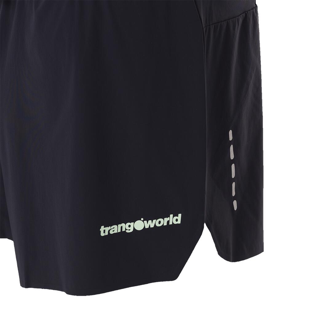 Pantalones cortos de Trail Running para Mujer Trangoworld Larues Negro/Verde 2/6