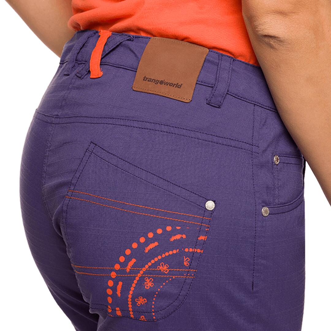 Pantalones cortos para Mujer Trangoworld Gemona Azul/Naranja/Negro 7/7