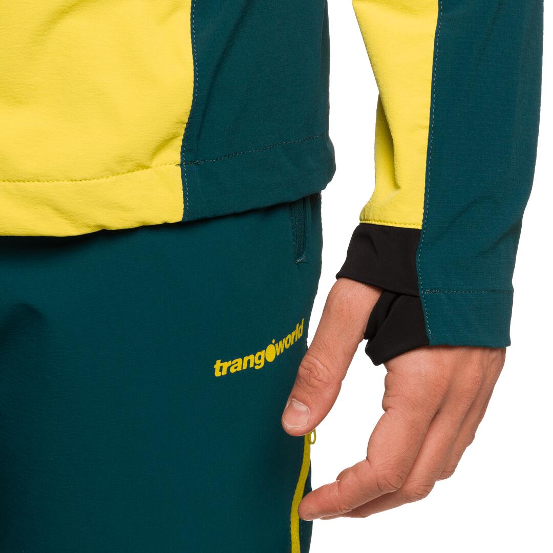 Softshell para Hombre Trangoworld Eighe Amarillo/Verde 7/7