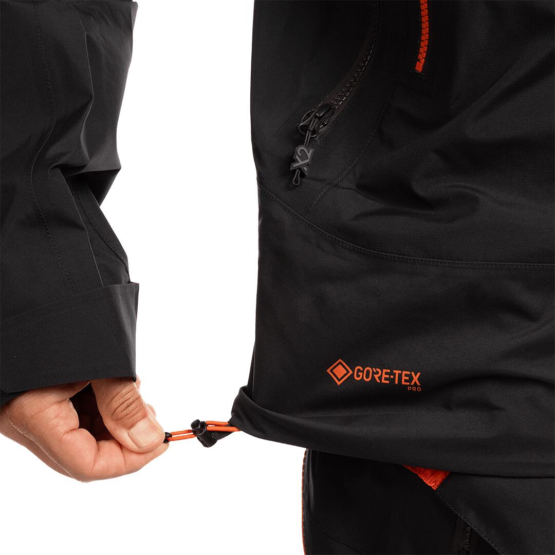 Chaqueta para Hombre Trangoworld Trx2 shell pro Negro/Negro/Naranja Impermeable 7/7