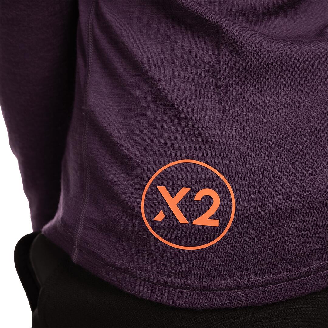 Camiseta térmica manga larga para Mujer Trangoworld Trx2 wool wm pro vd Morado 7/7