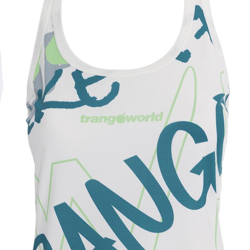 Camiseta de Trail Running para Mujer Trangoworld Senz Blanco