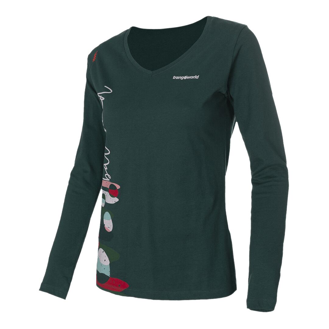 TRANGOWORLD Camiseta manga larga para Mujer Trangoworld Ruesta Verde
