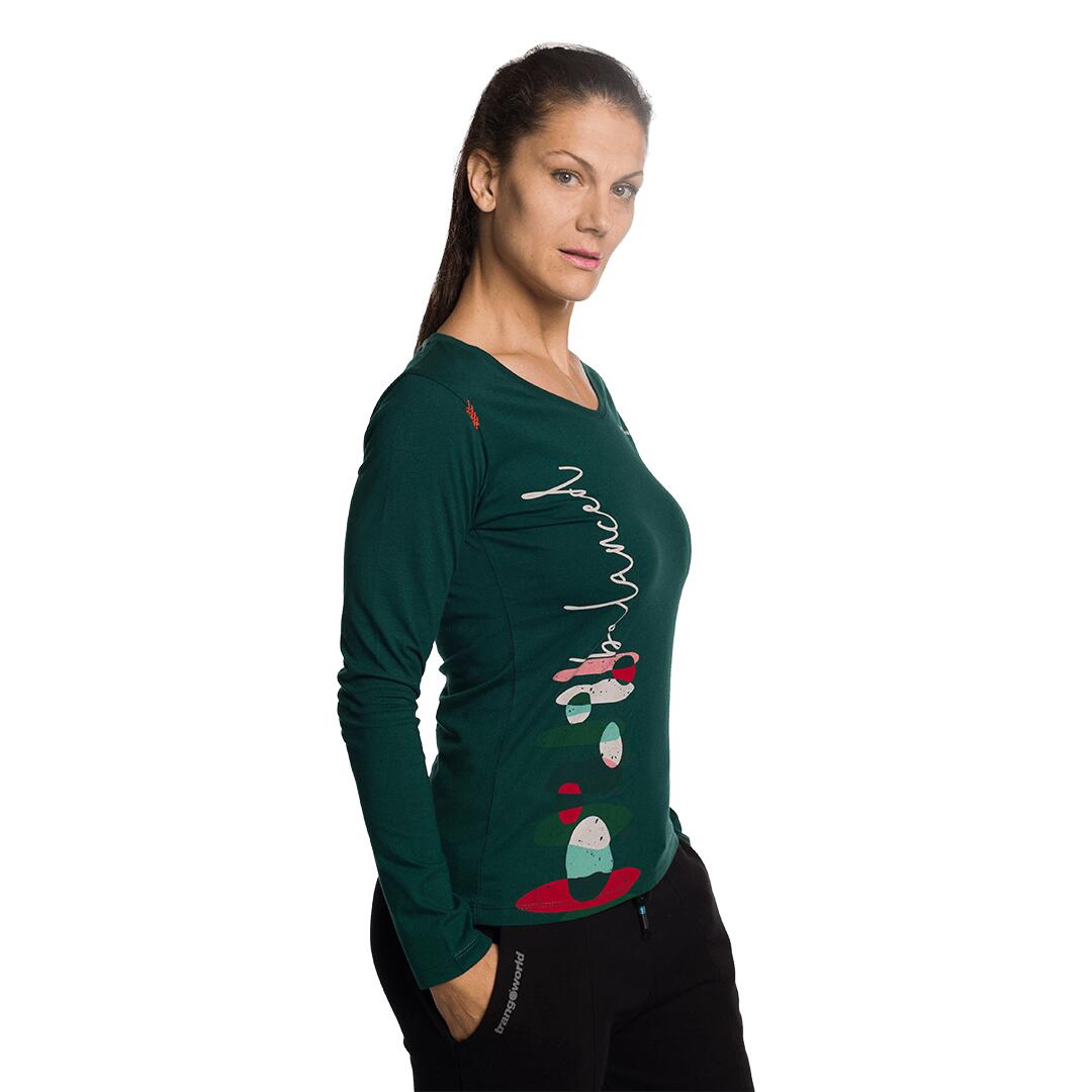 Camiseta manga larga para Mujer Trangoworld Ruesta Verde 3/5