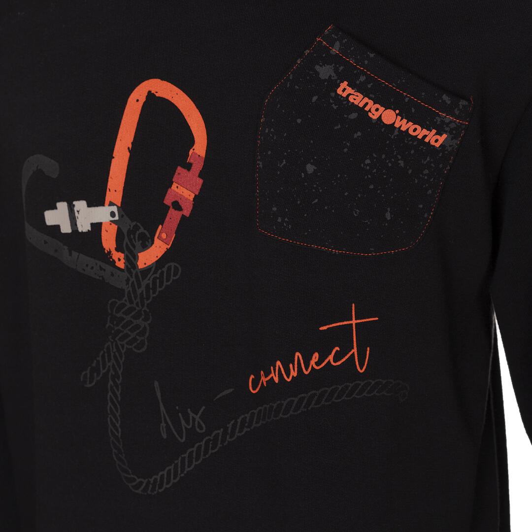 Sudadera para Hombre Trangoworld Disconnect Negro/Naranja 2/6