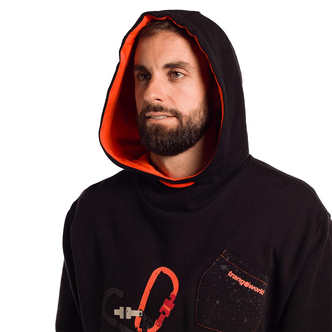 Sudadera para Hombre Trangoworld Disconnect Negro/Naranja 6/6