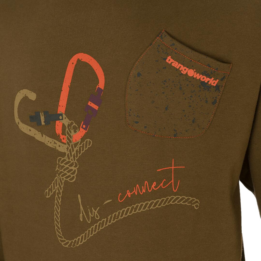 Sudadera para Hombre Trangoworld Disconnect Marrón/Naranja 2/6