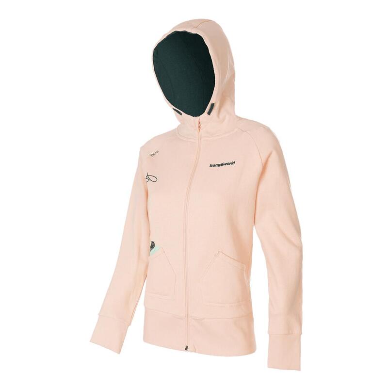 Sudadera con cremallera para Mujer Trangoworld Serenity Naranja/Verde