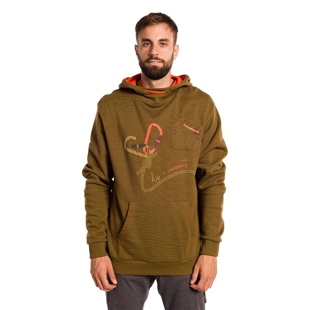 Sudadera para Hombre Trangoworld Disconnect Marrón/Naranja 3/6