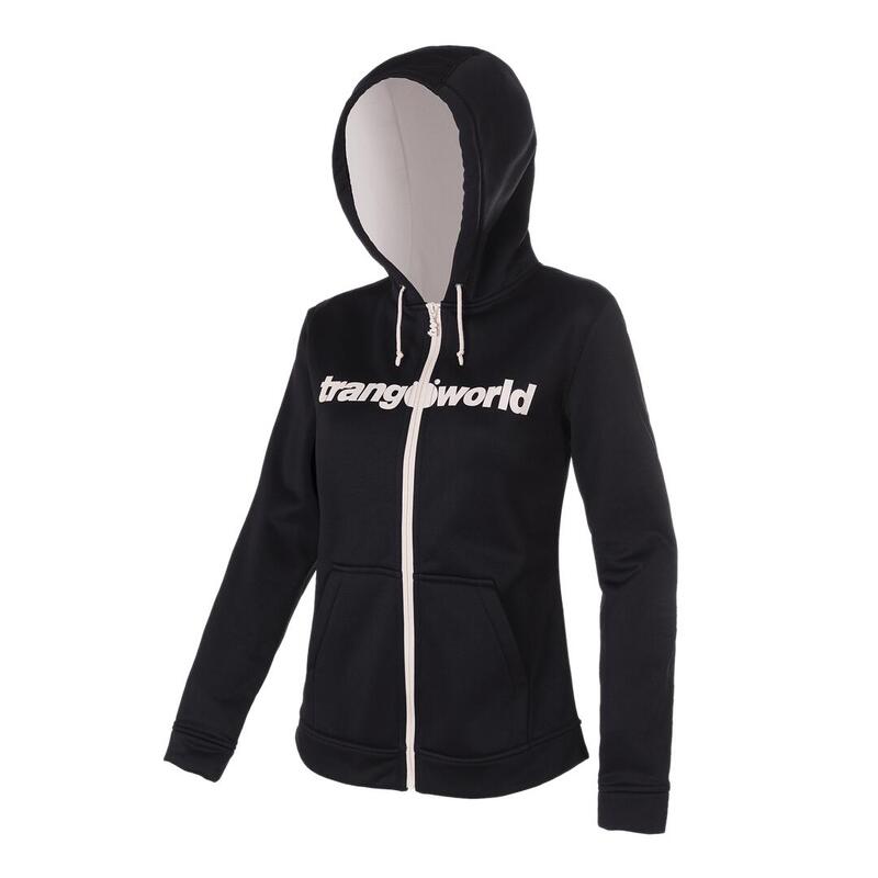 Sudadera con cremallera para Mujer Trangoworld Liena Negro/Rosa