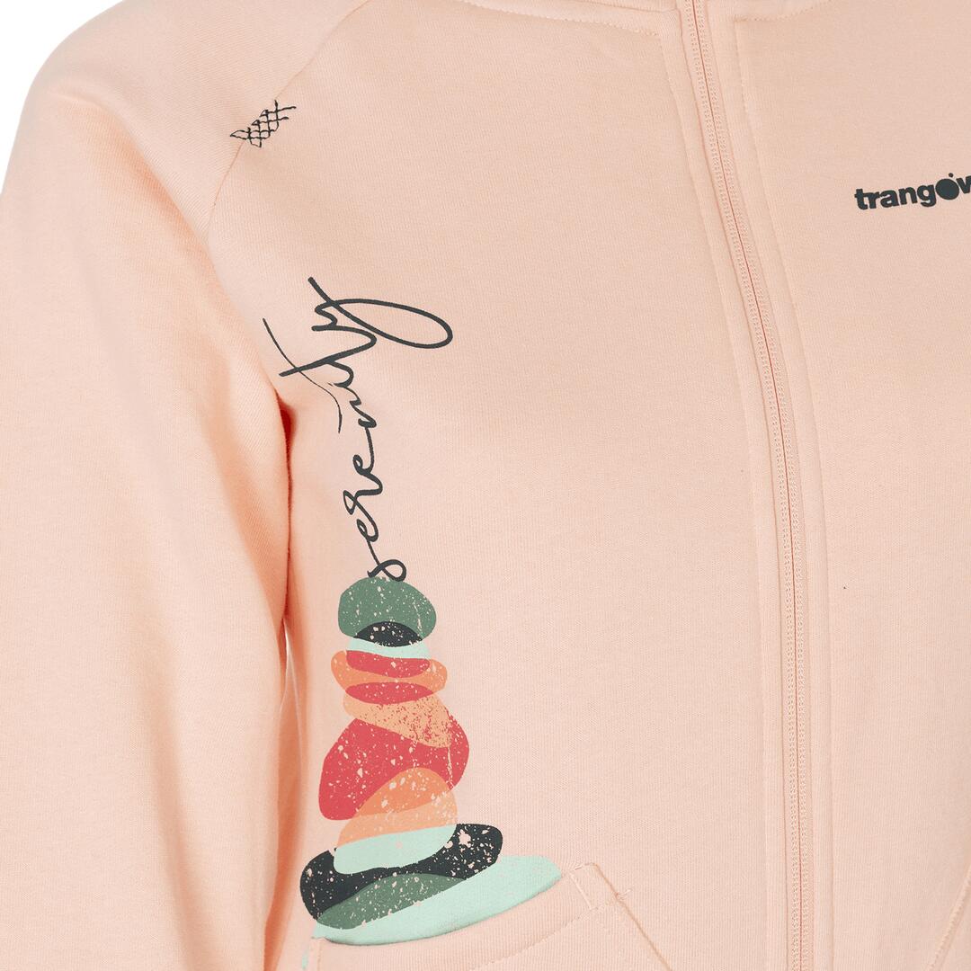 Sudadera con cremallera para Mujer Trangoworld Serenity Naranja/Verde 2/6