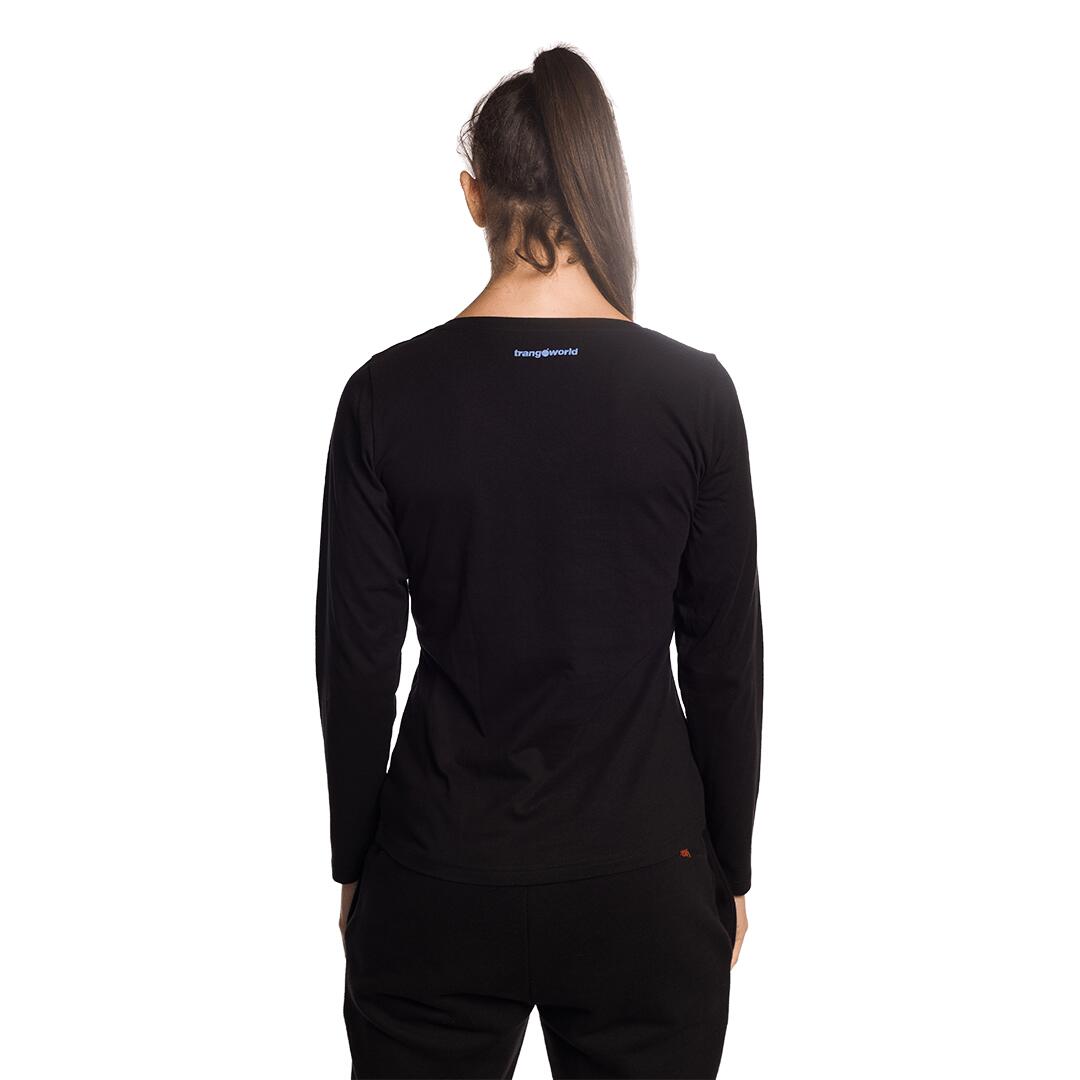 Camiseta manga larga para Mujer Trangoworld Ruesta Negro 2/3