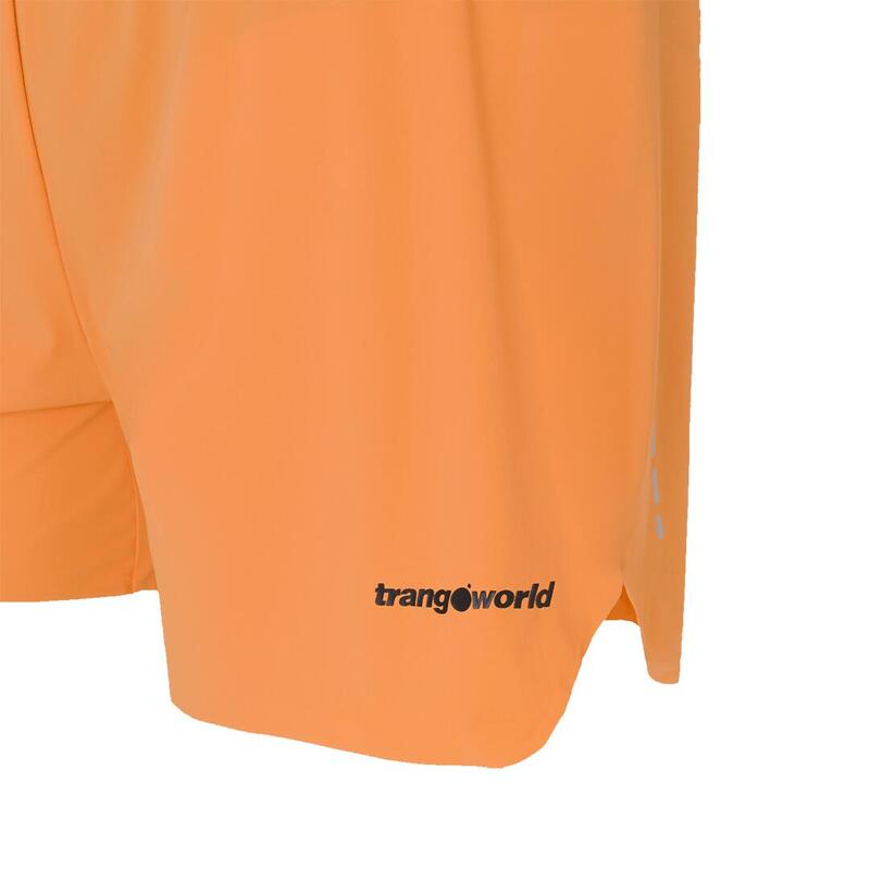 Pantalones cortos de Trail Running para Hombre Trangoworld Servoz Naranja/Negro