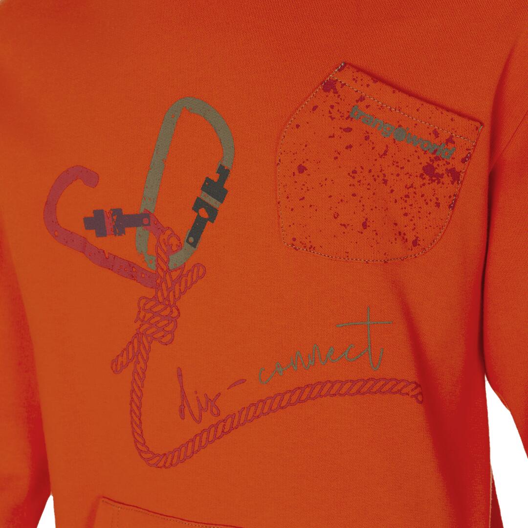 Sudadera para Hombre Trangoworld Disconnect Naranja/Marrón 2/6
