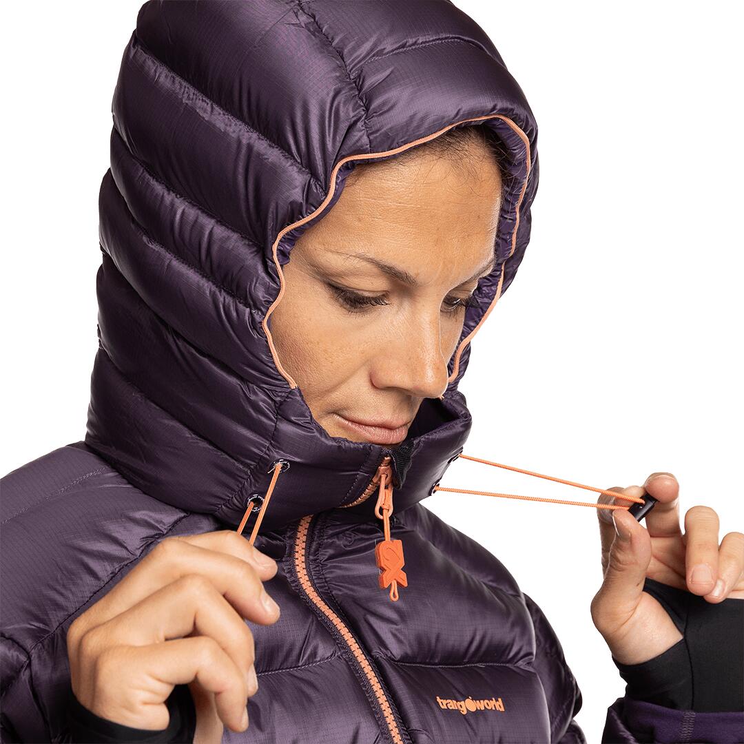 Plumífero para Mujer Trangoworld Trx2 800 wm pro Morado/Negro 180g