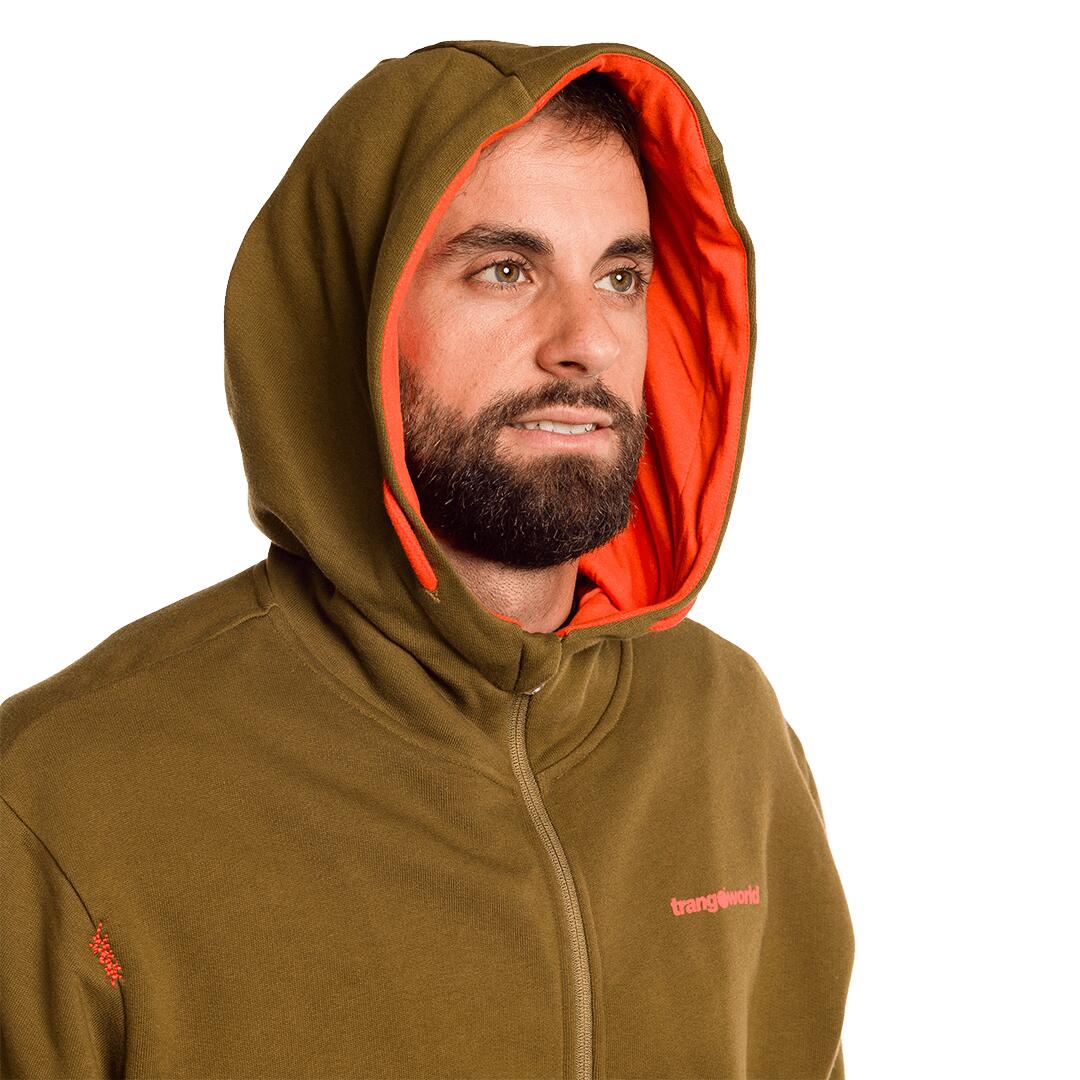 Sudadera con cremallera para Hombre Trangoworld Vadiello Marrón/Naranja 6/6