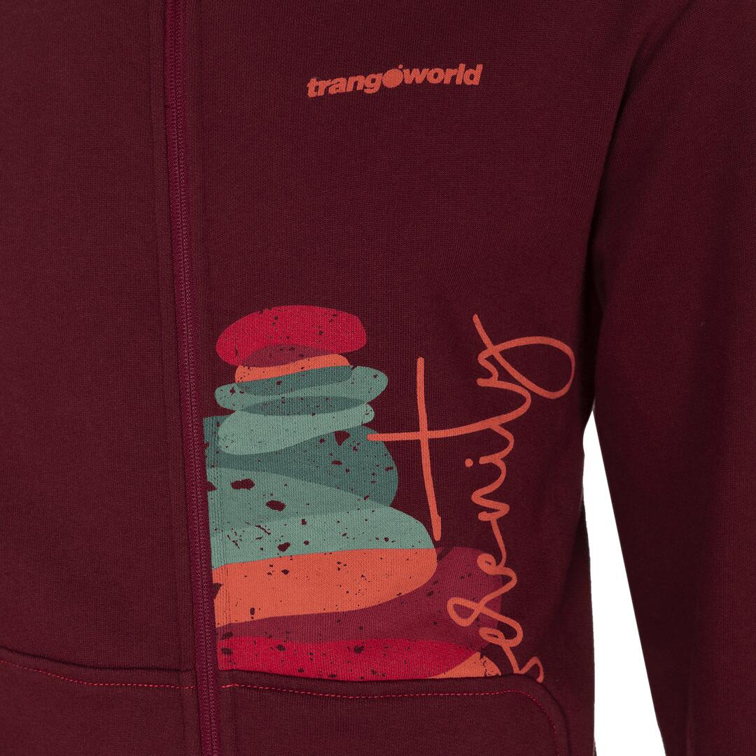 Sudadera con cremallera para Hombre Trangoworld Vadiello Rojo/Naranja 2/6
