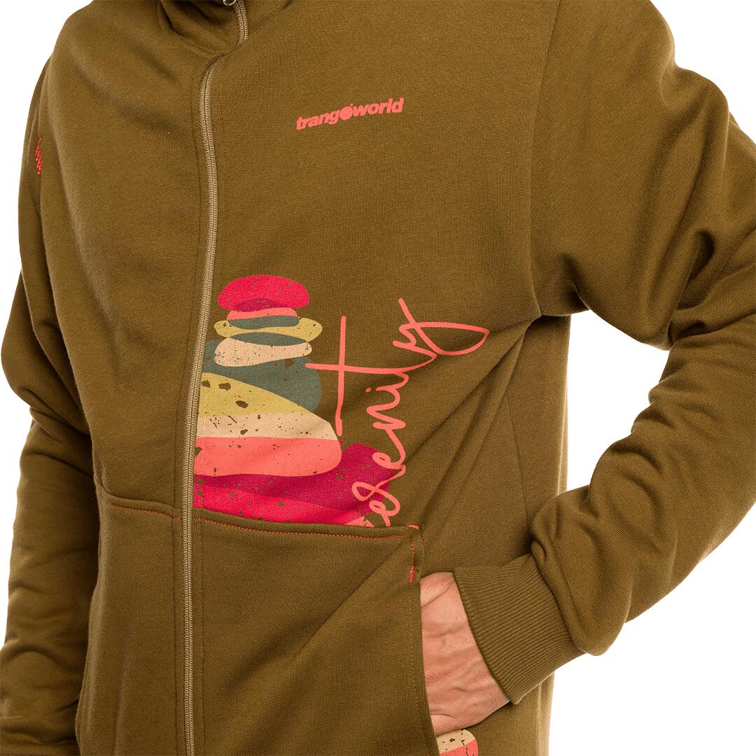 Sudadera con cremallera para Hombre Trangoworld Vadiello Marrón/Naranja 5/6