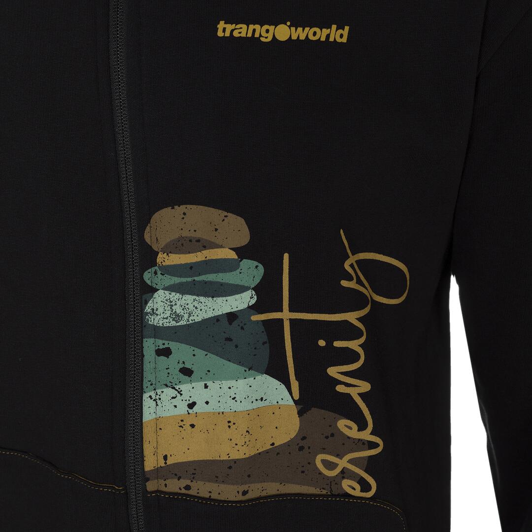 Sudadera con cremallera para Hombre Trangoworld Vadiello Negro/Marrón 2/7