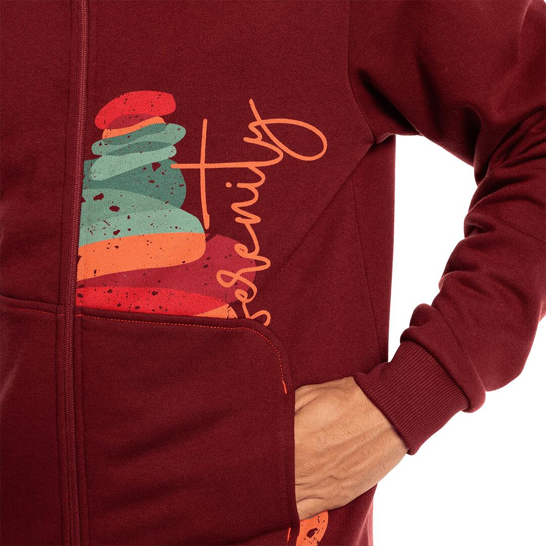 Sudadera con cremallera para Hombre Trangoworld Vadiello Rojo/Naranja 5/6