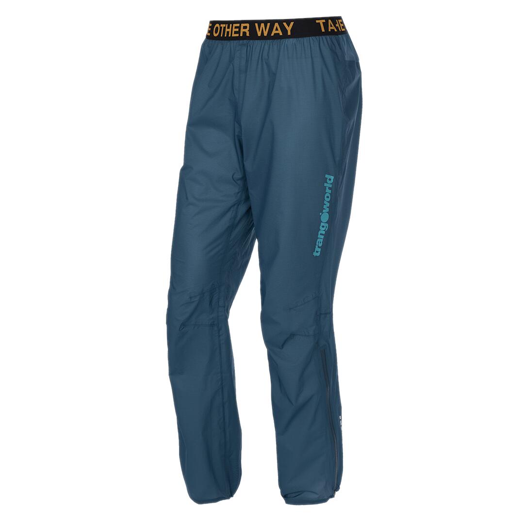 TRANGOWORLD Pantalón de Trail Running Trangoworld Combal Azul/Negro Impermeable Transpirable