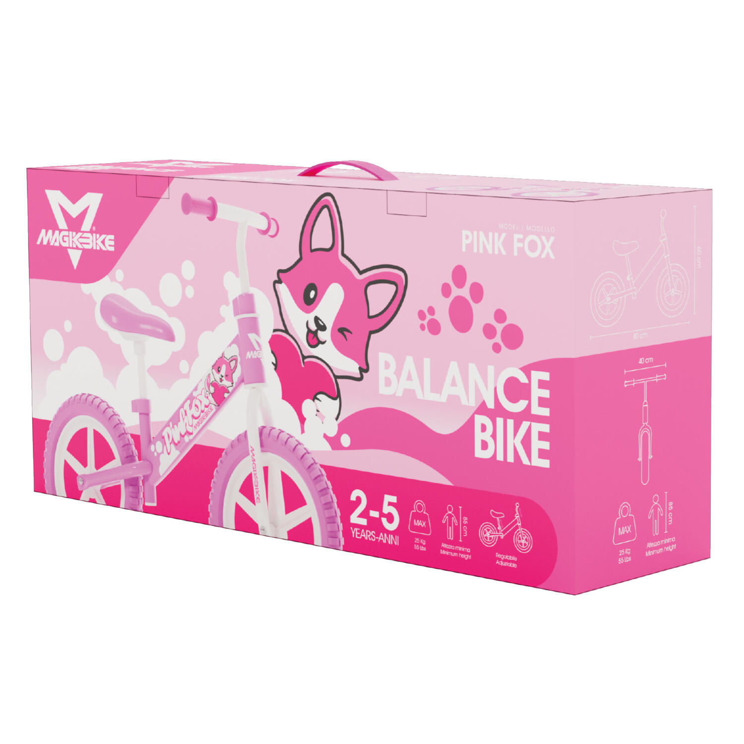 Draisienne 12 Pouces Pink Fox 2-5 Ans 2/2
