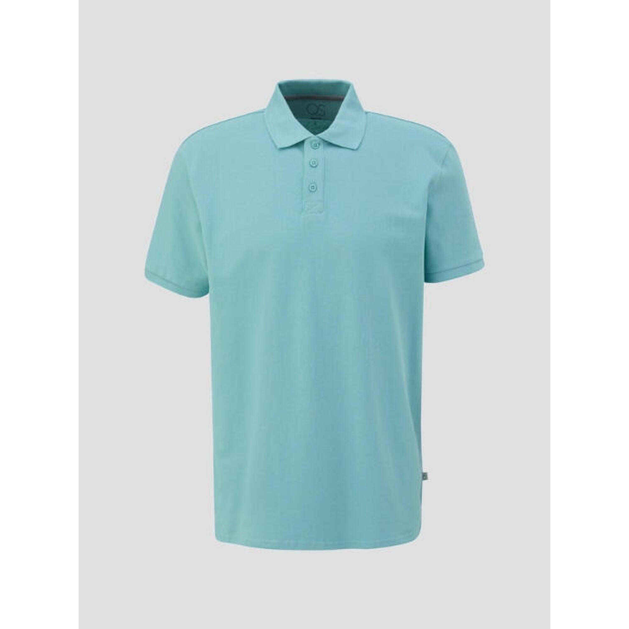 Tricou polo barbati din bumbac cu croiala Regular fit turcoaz deschis