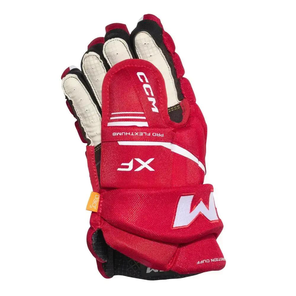 Tacks XF - Ice Hockey Gloves - Kids - Red - White - 12"