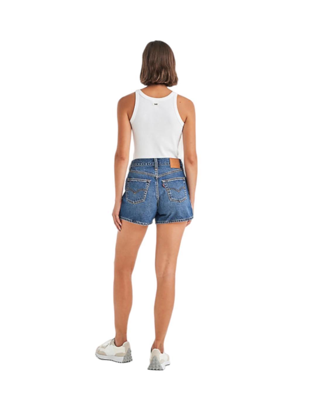Pantalones cortos para Mujer Levis 80's mom Azul 2/5