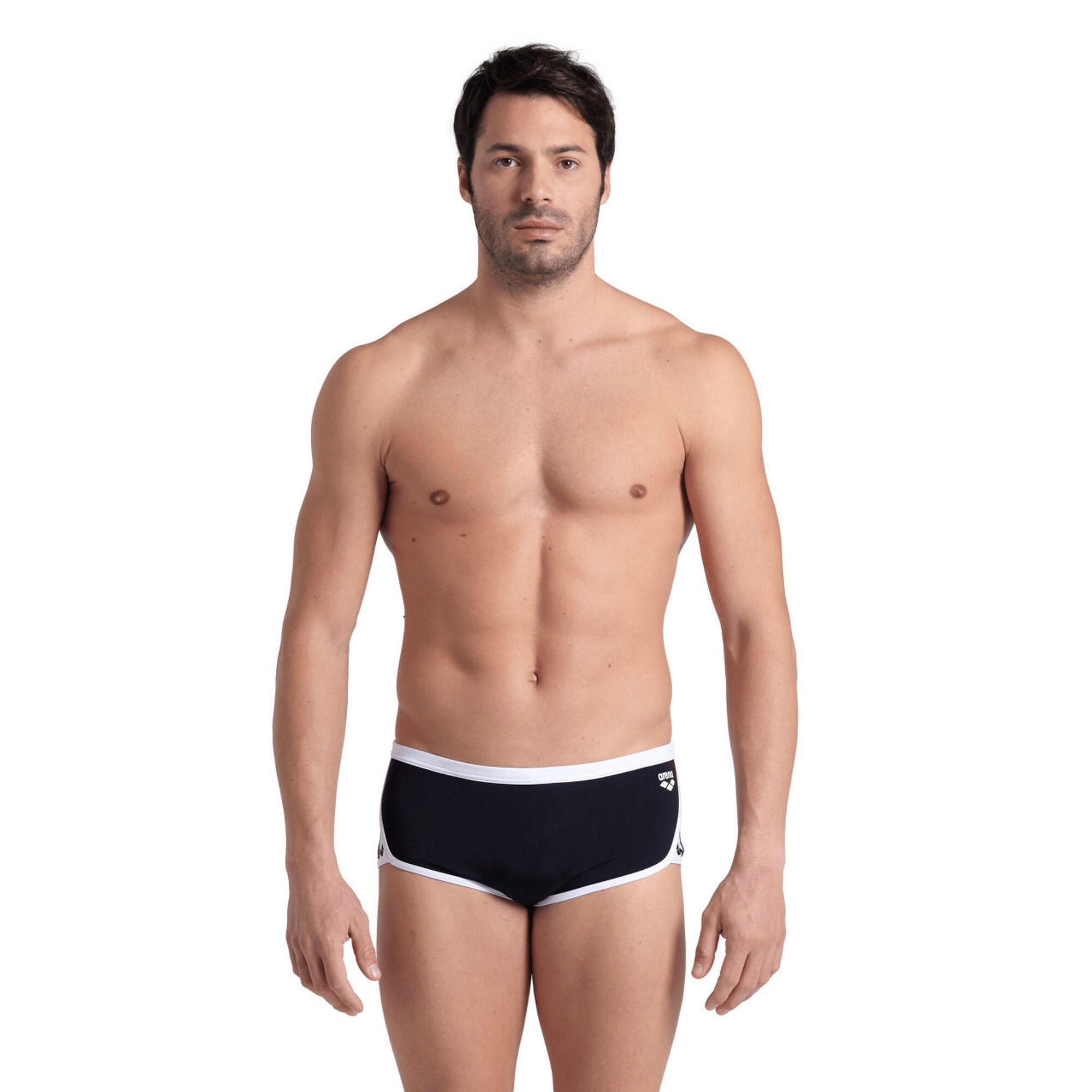Arena - Boxer De Bain Arena Icons Low Waist Short Solid Noir/blanc - Slip De Bain - Noir - 90 - Decathlon