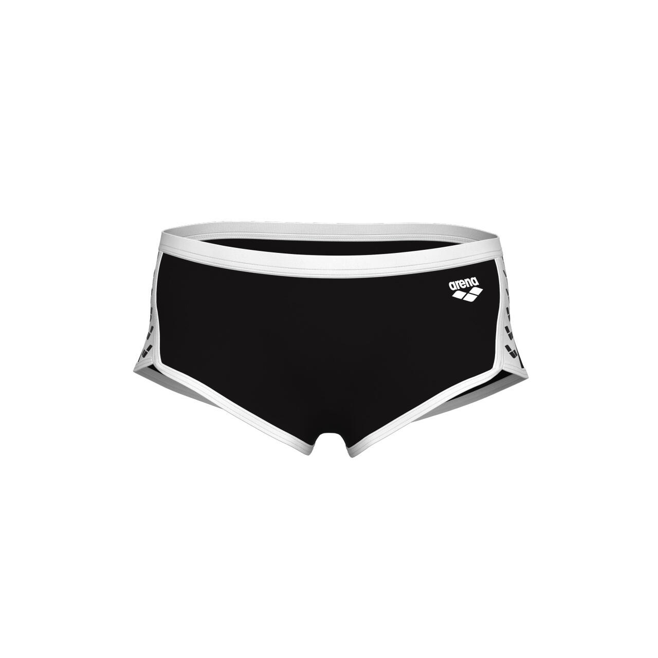 Boxer de bain Arena Icons Low Waist Short Solid Noir/Blanc 6/7