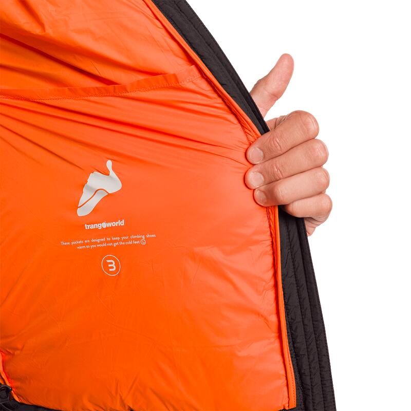 Chaqueta acolchada para Hombre Trangoworld Clisson Negro/Naranja