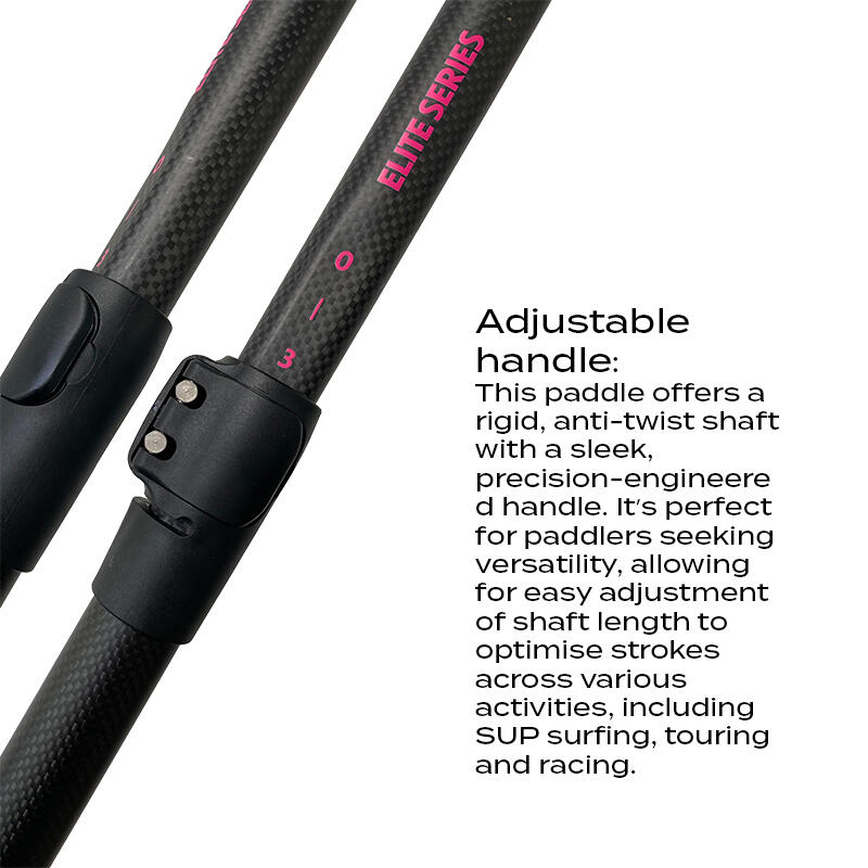 RIDING NOT HIDING PADDLE ELITE SERIES - 2PC ADJUSTABLE - PINK 6/7