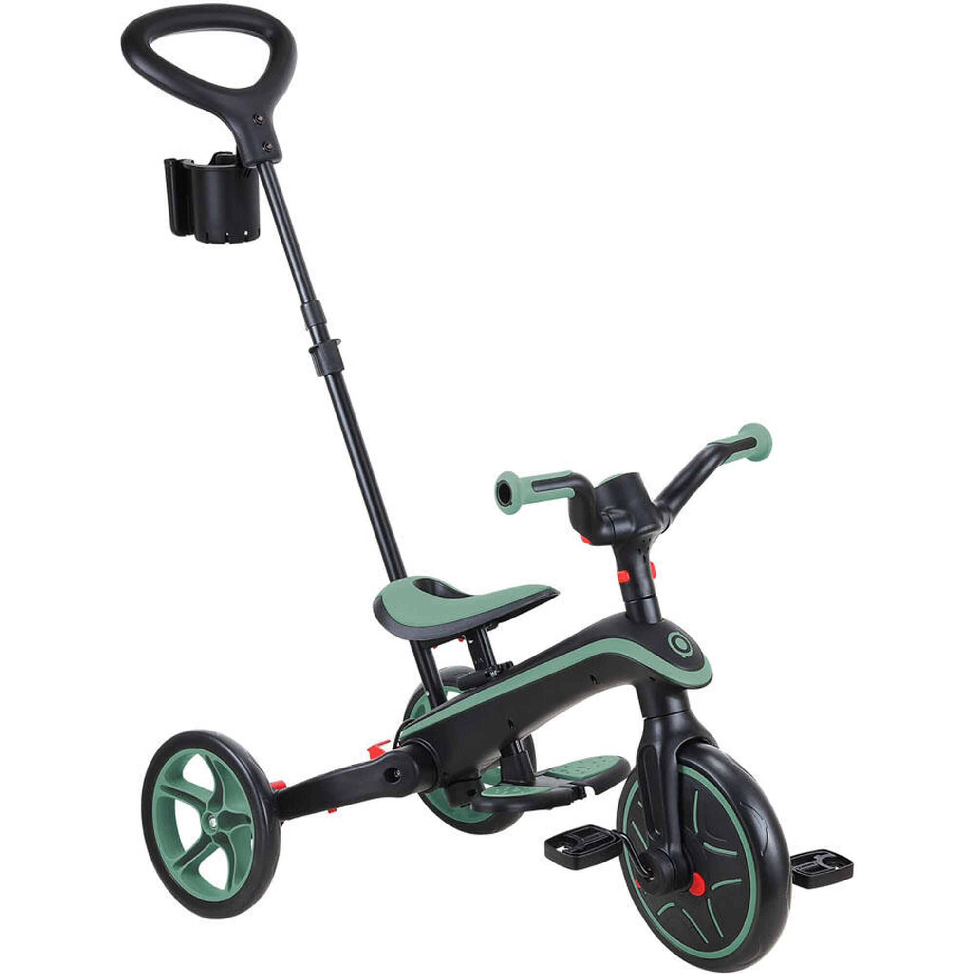 Tricycle EXPLORER 4-en-1 Évolutif & Pliable - Vert Olive