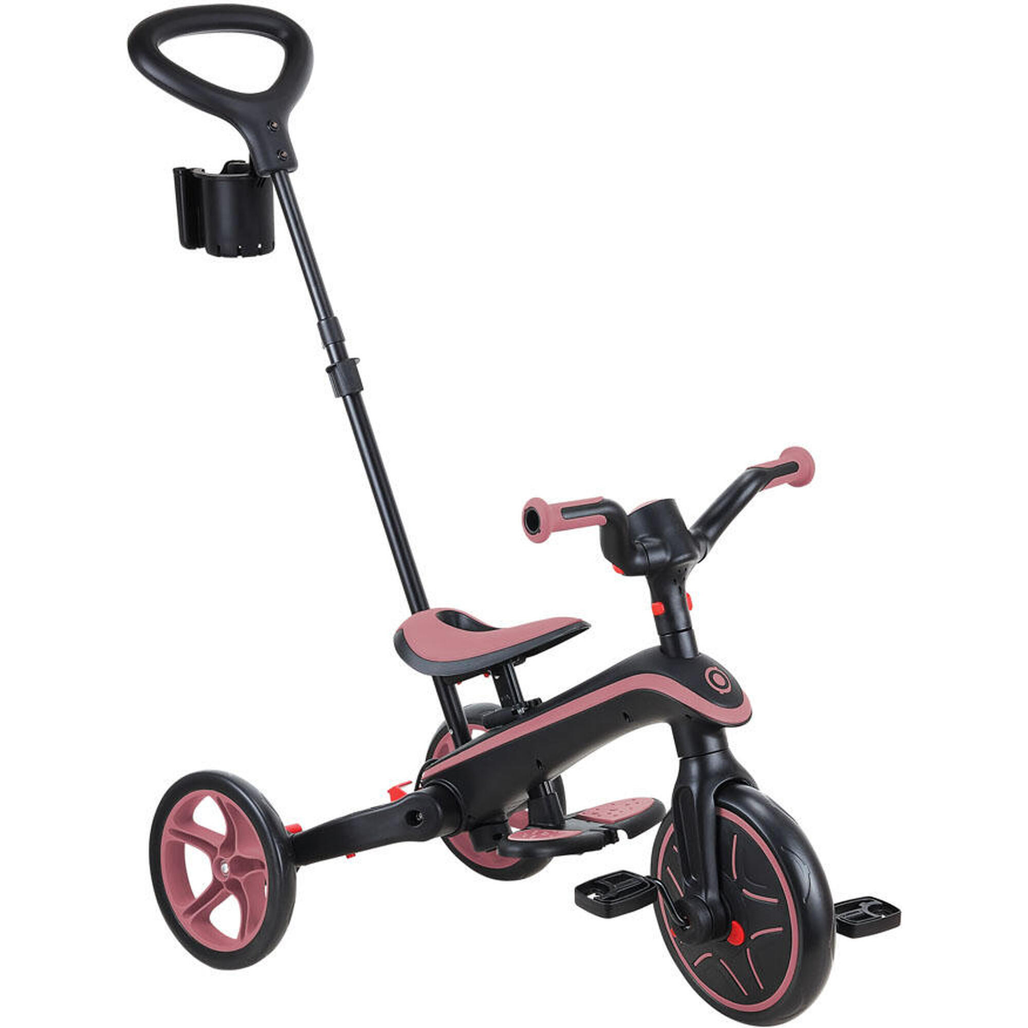Tricycle EXPLORER 4-en-1 Évolutif & Pliable - Rose pastel