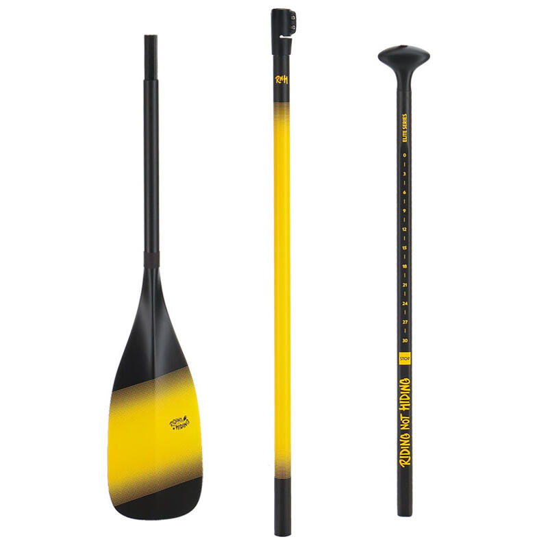 RIDING NOT HIDING RIDING NOT HIDING PADDLE ELITE SERIES - 3PC ADJUSTABLE - YELLOW