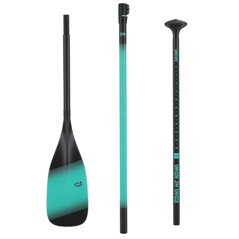 RIDING NOT HIDING RIDING NOT HIDING PADDLE ELITE SERIES - 3PC ADJUSTABLE - TEAL