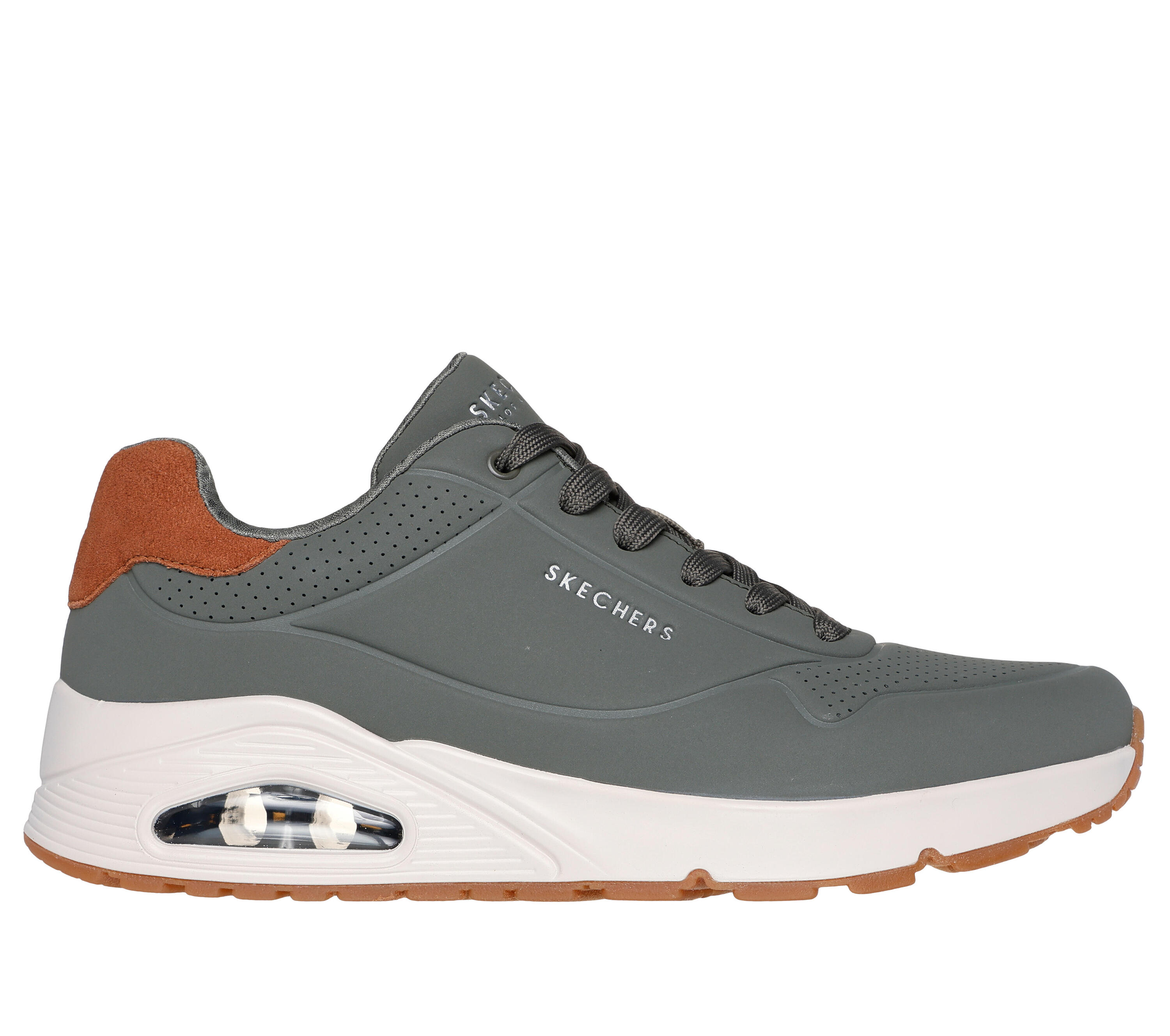 Heren UNO SUITED ON AIR Sneaker Olijfgroen / Kastanje 5/5