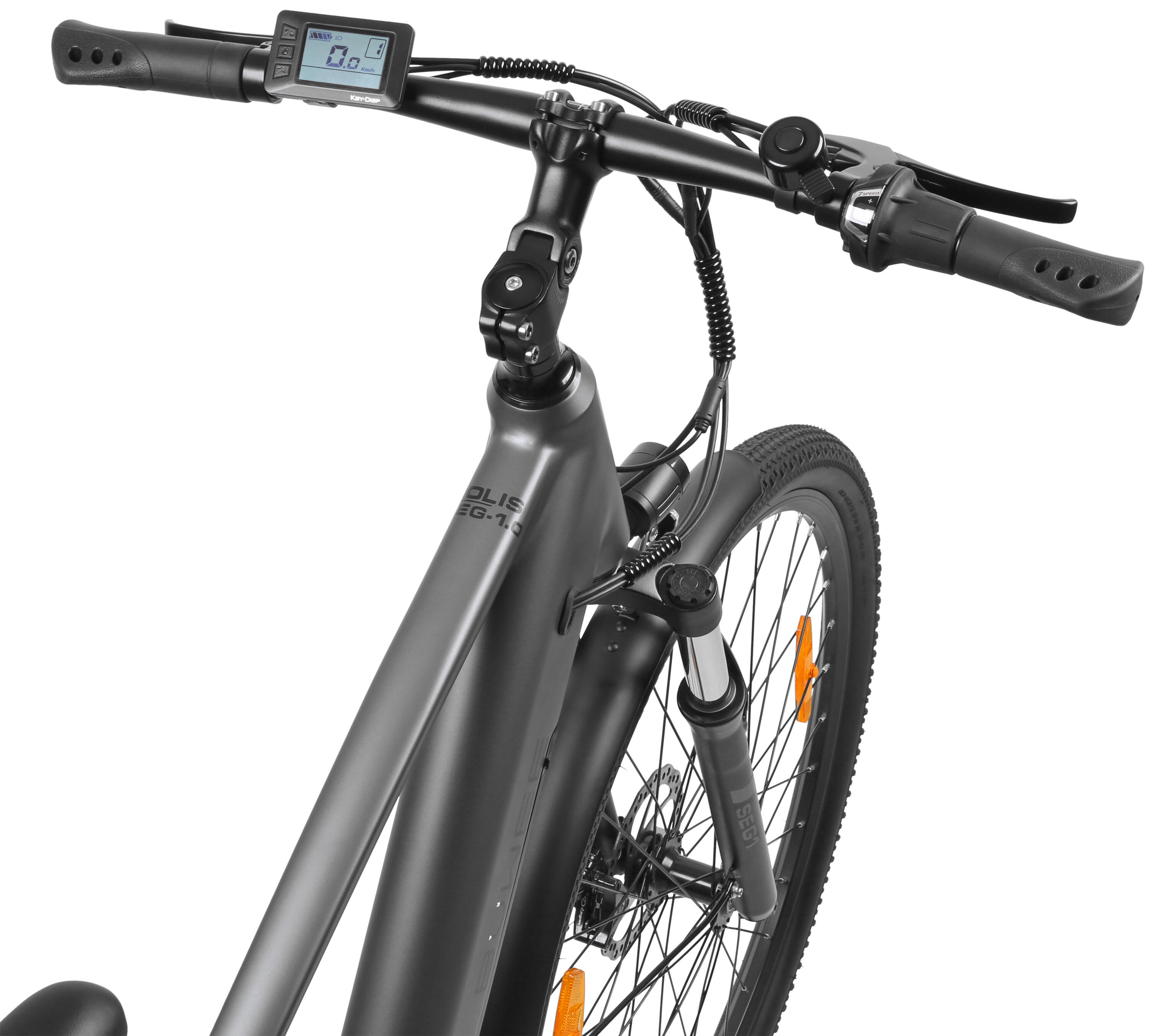 E-Bike Trekking & City 28 Zoll 90 km Reichweite, 36V Akku, 250W Motor, 7-Gang 5/8